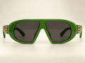 Avant-Garde Green Shield Luxury Sunglasses
