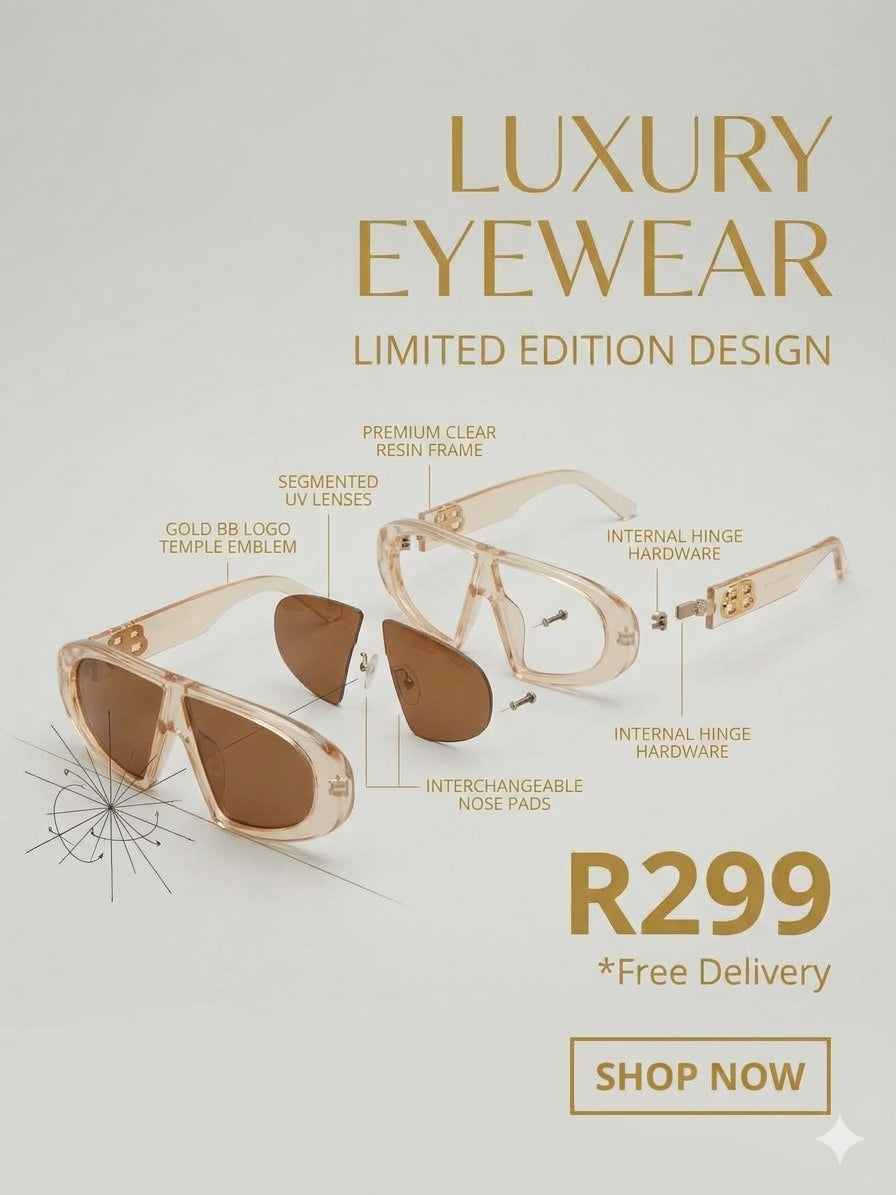 Halo Futuristic Aviator Sunglasses – Translucent Nude & Brown Tint