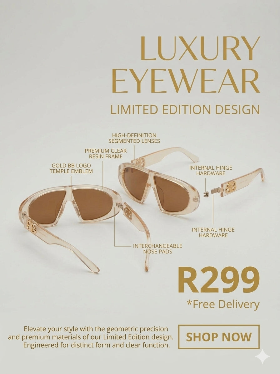 Halo Futuristic Aviator Sunglasses – Translucent Nude & Brown Tint